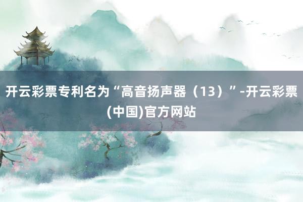 开云彩票专利名为“高音扬声器（13）”-开云彩票(中国)官方网站